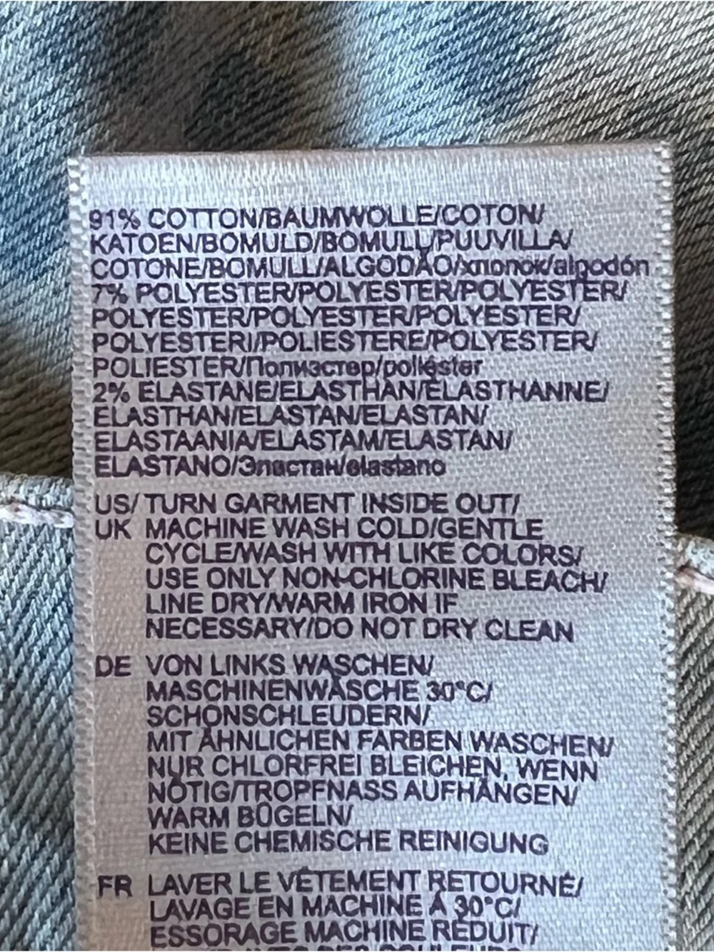 NYDJ Women’s Sz 8 Blue Gingham High Rise Karen Capri Denim Jeans Stretch - Picture 16 of 16